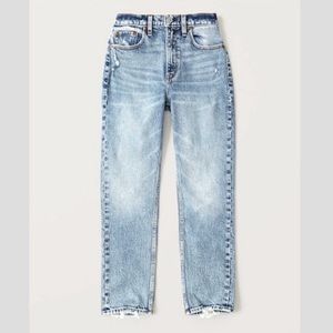 Abercrombie High Rise Acid Wash Mom Jeans Size 2